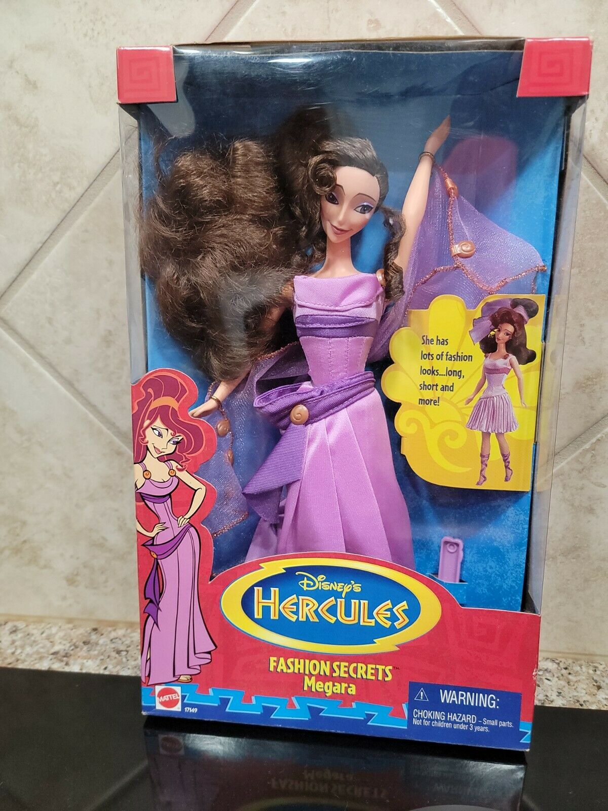 17149 Mattel Disney’s Hercules Fashion Secrets Megara 1996 Nib Barbie Vintage