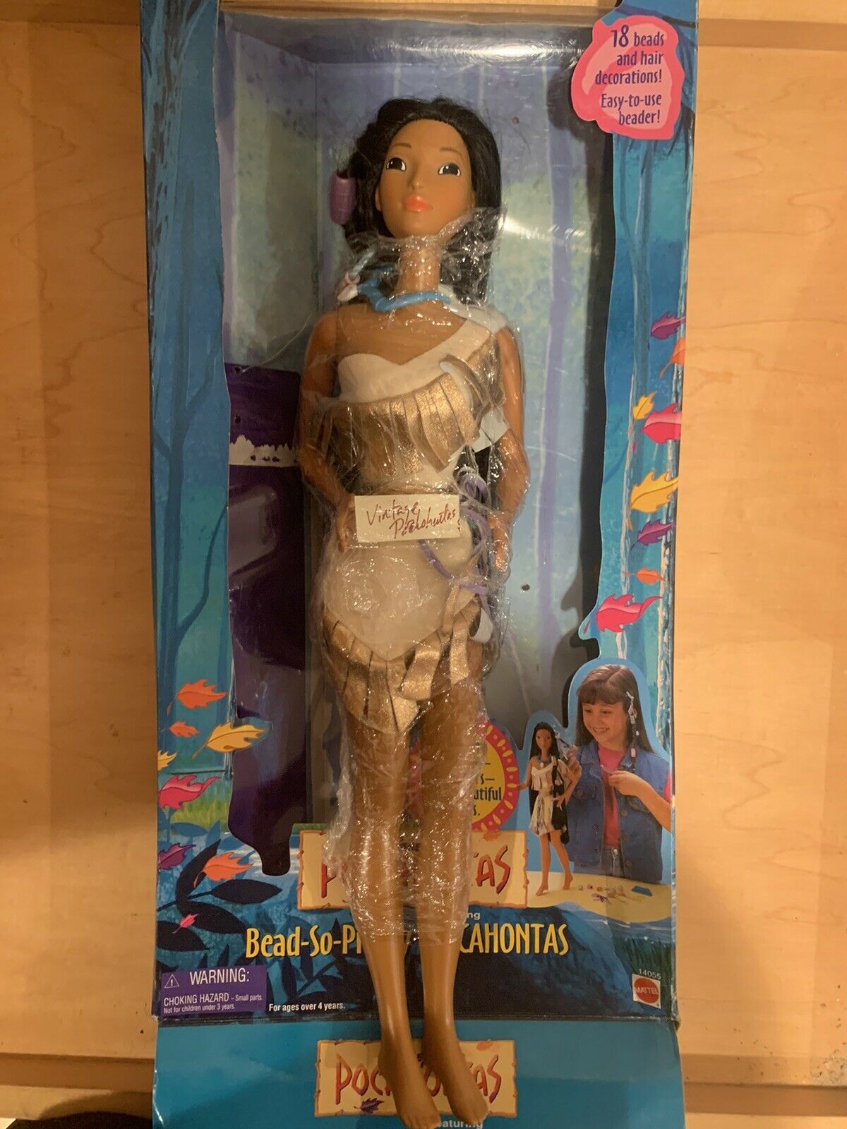 Vintage 1995 Mattel Disney Pocahontas Bead-so-pretty Doll 18"