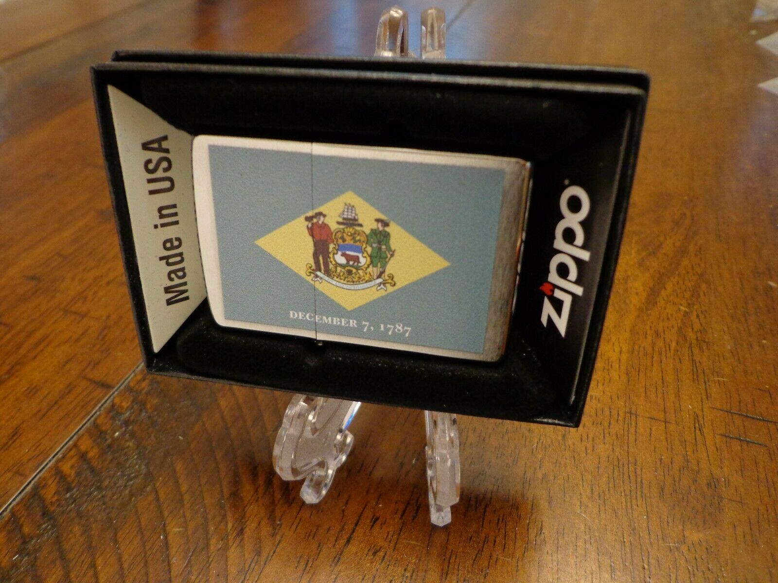 Delaware State Flag Series Zippo Lighter Mint In Box