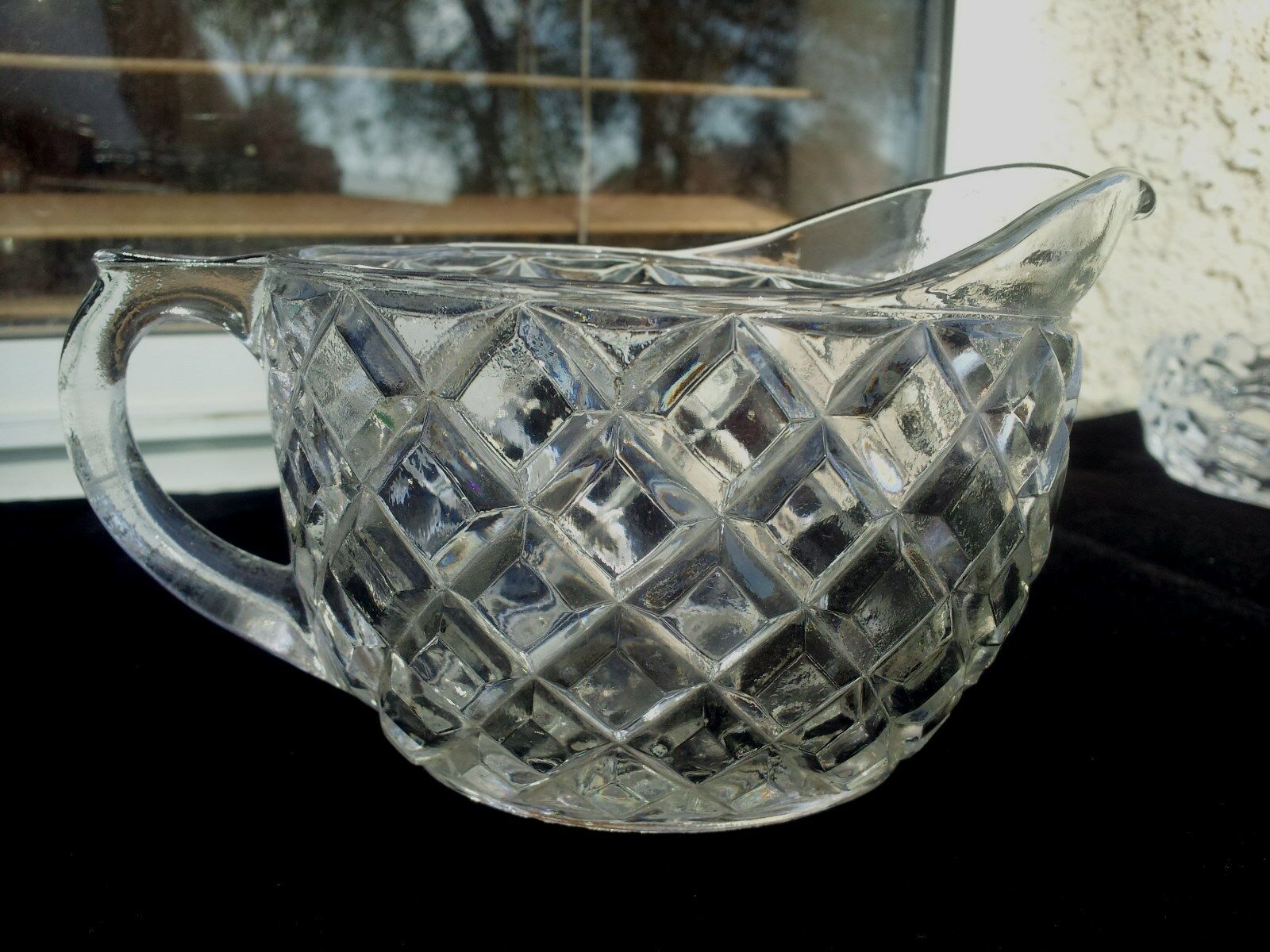 Crystal Waterford Waffle Creamer Made In (usa)