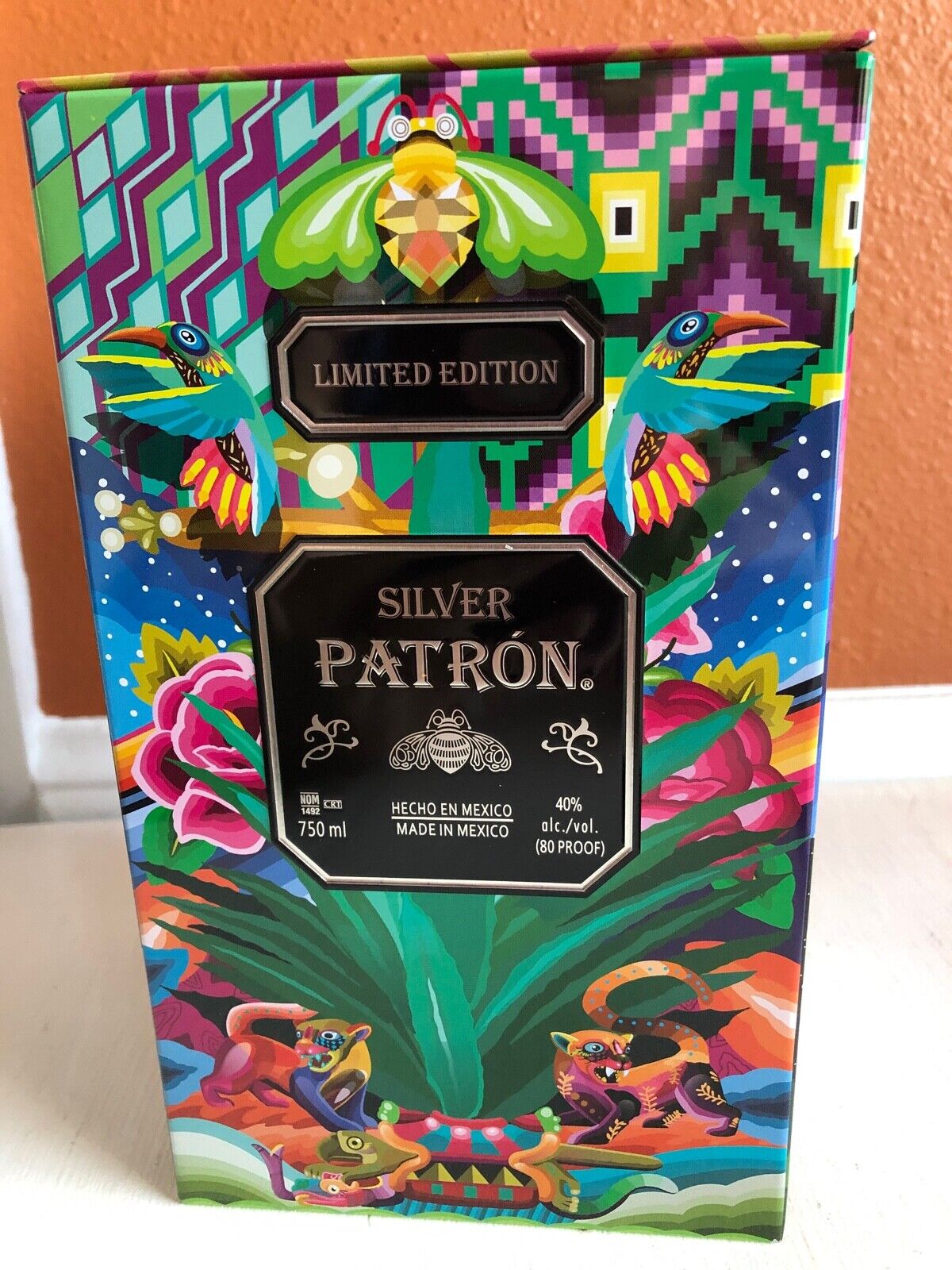 Silver Patron Limited Edition Metal Mexican Heritage Tin, Empty, No Bottle