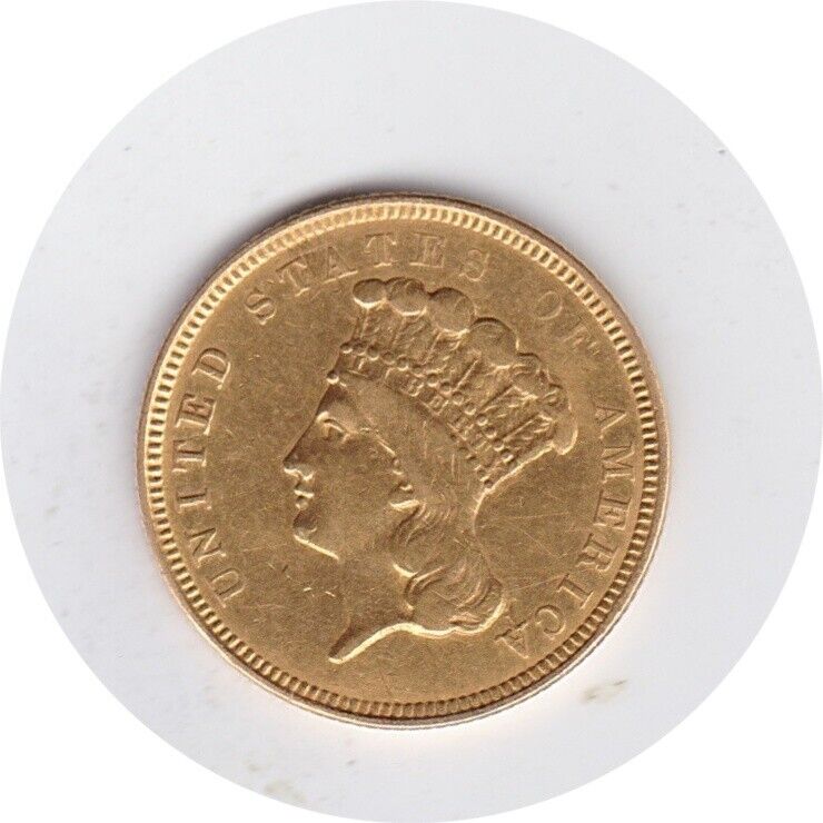 1854 O $3 Gold In Xf