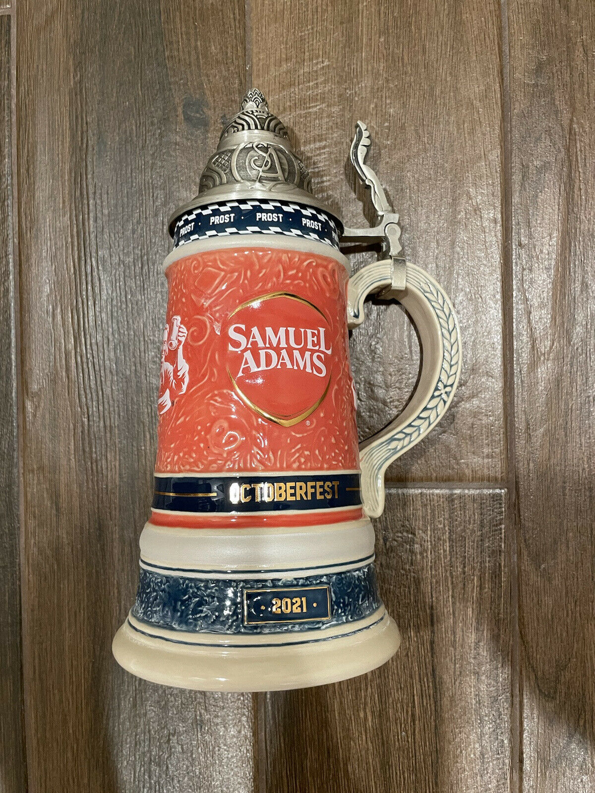 2021 Sam Adams Beer Lidded Stein Octoberfest New In Box Limited Edition Numbered