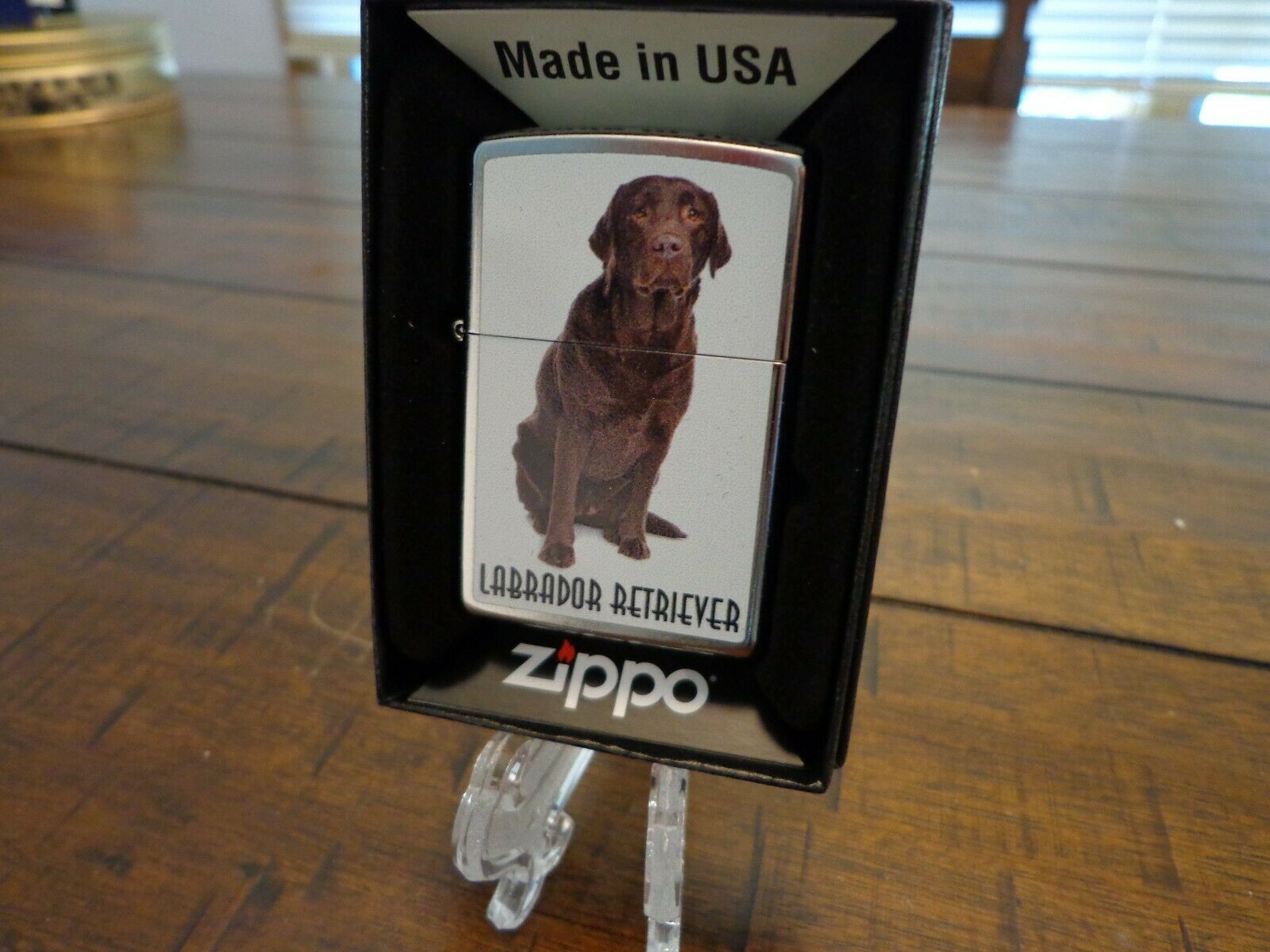 Lab Chocolate Labrador Retriever Dog Zippo Lighter Mint In Box