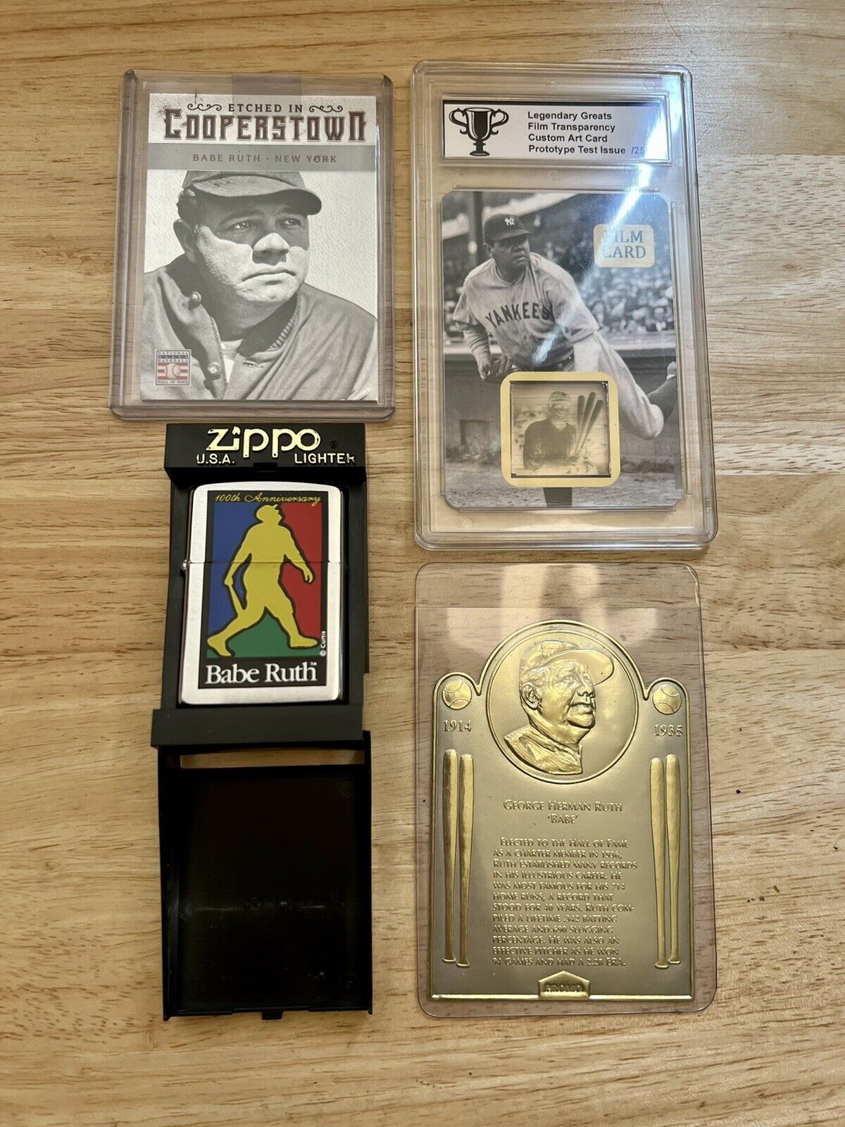 Babe Ruth 100th Anniversary Zippo And Autograph Card