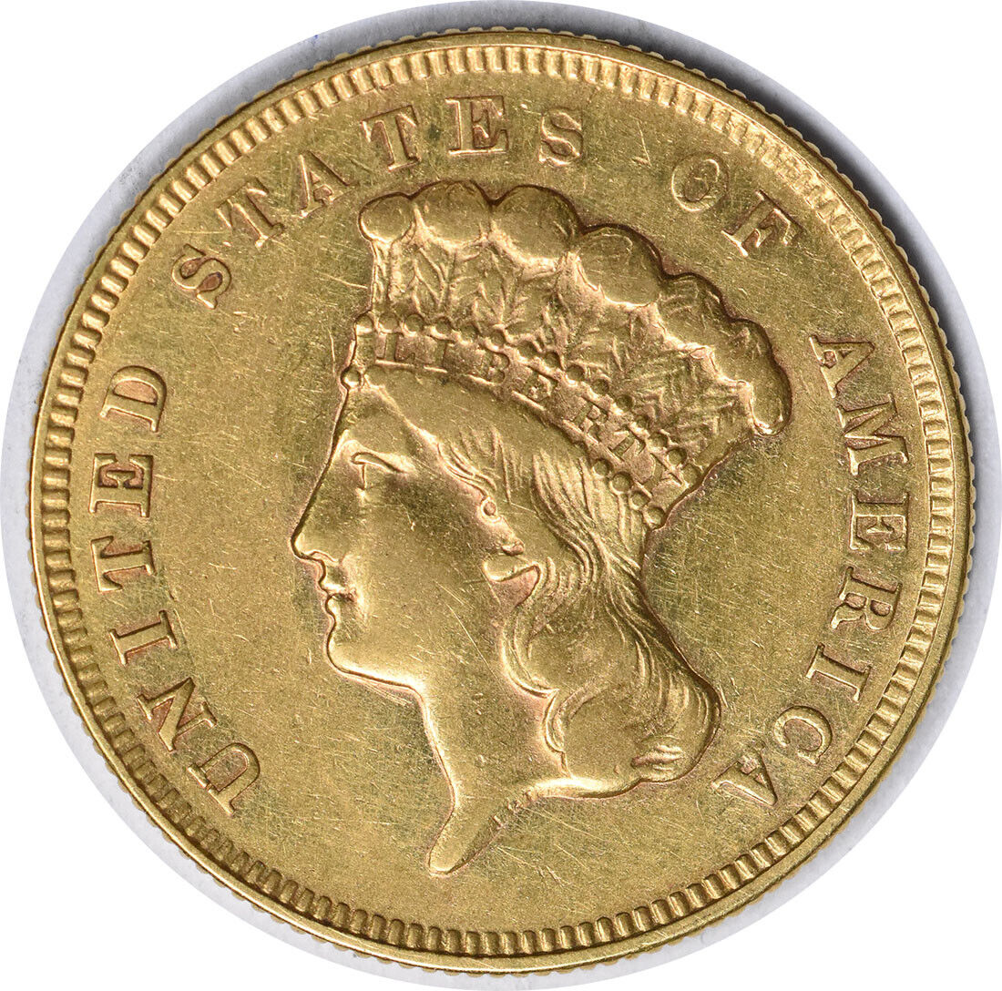 1870  $3 Dollar Gold Graded Au Uncertified #1136