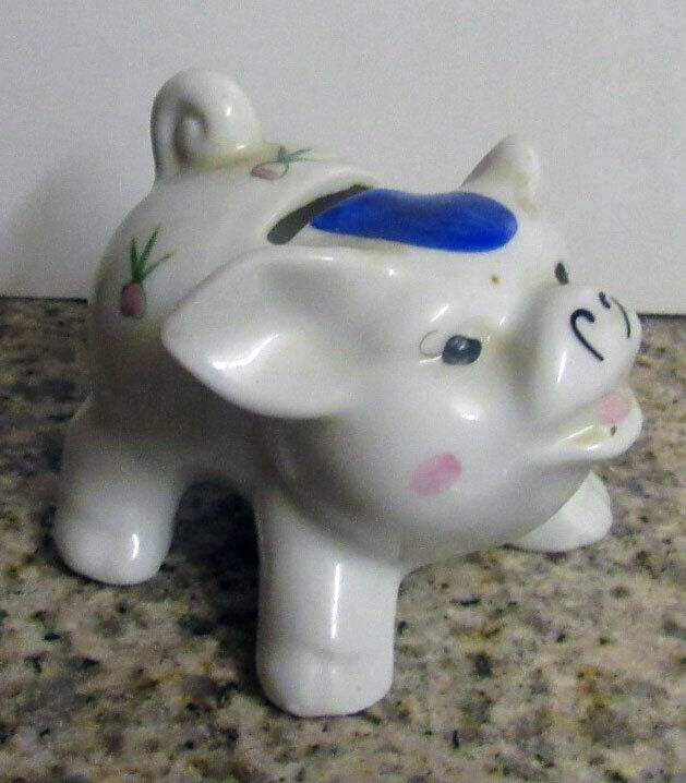 Vintage Pig Piggy Bank - Made In Occupied Japan 3.5 Inches Long