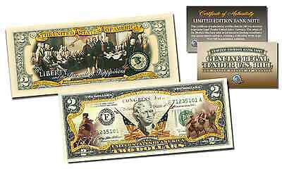 1776-'16 Declaration Of Independence 240th Anniv Legal Tender Us $2 Bill 2-sided