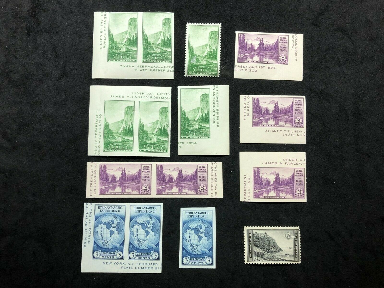 735a, 740, 746, 750a, 751a  Us Stamps Collection Set  Mnh With Faults