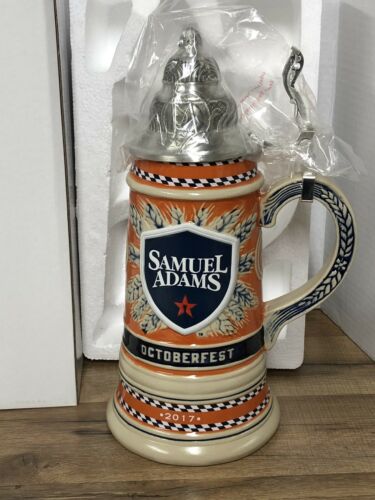 Brand New Samuel Sam Adams 2017 Octoberfest Beer Stein W Lid Limited Numbered