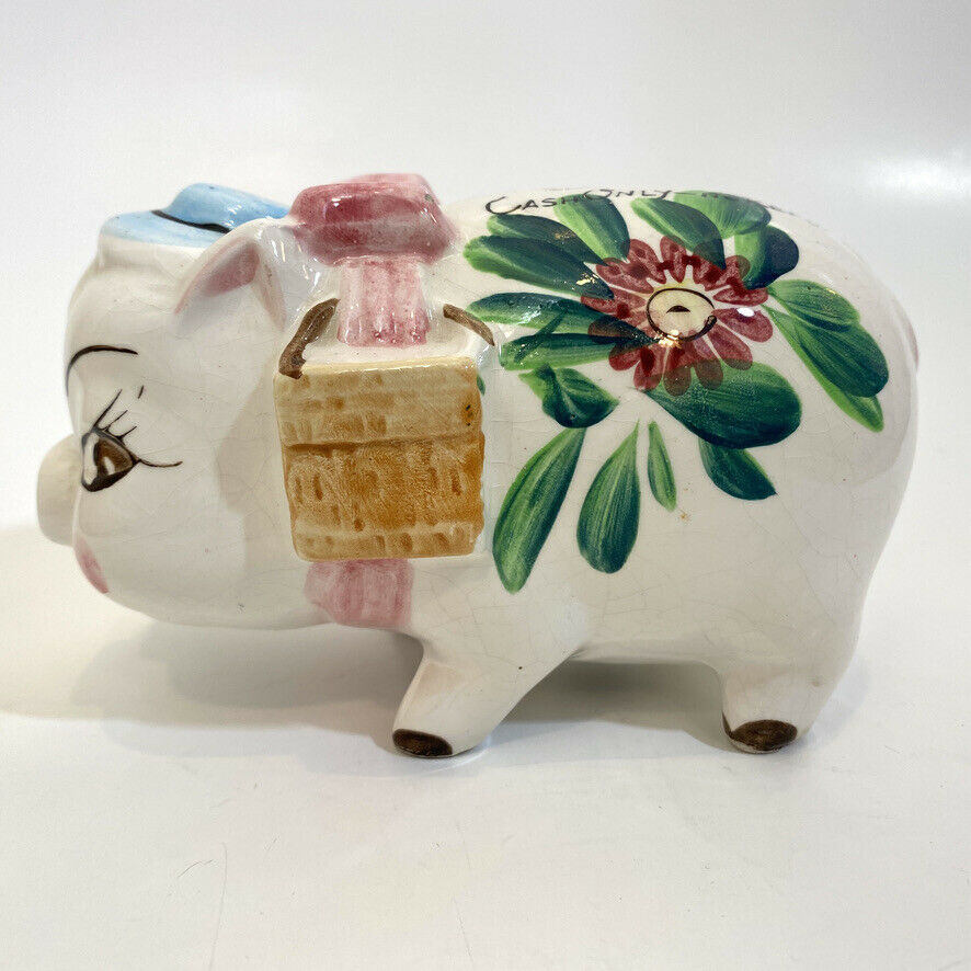 Vintage Piggy Bank Ceramic Japan Mid Century Nasco Cash Only - No Refunds