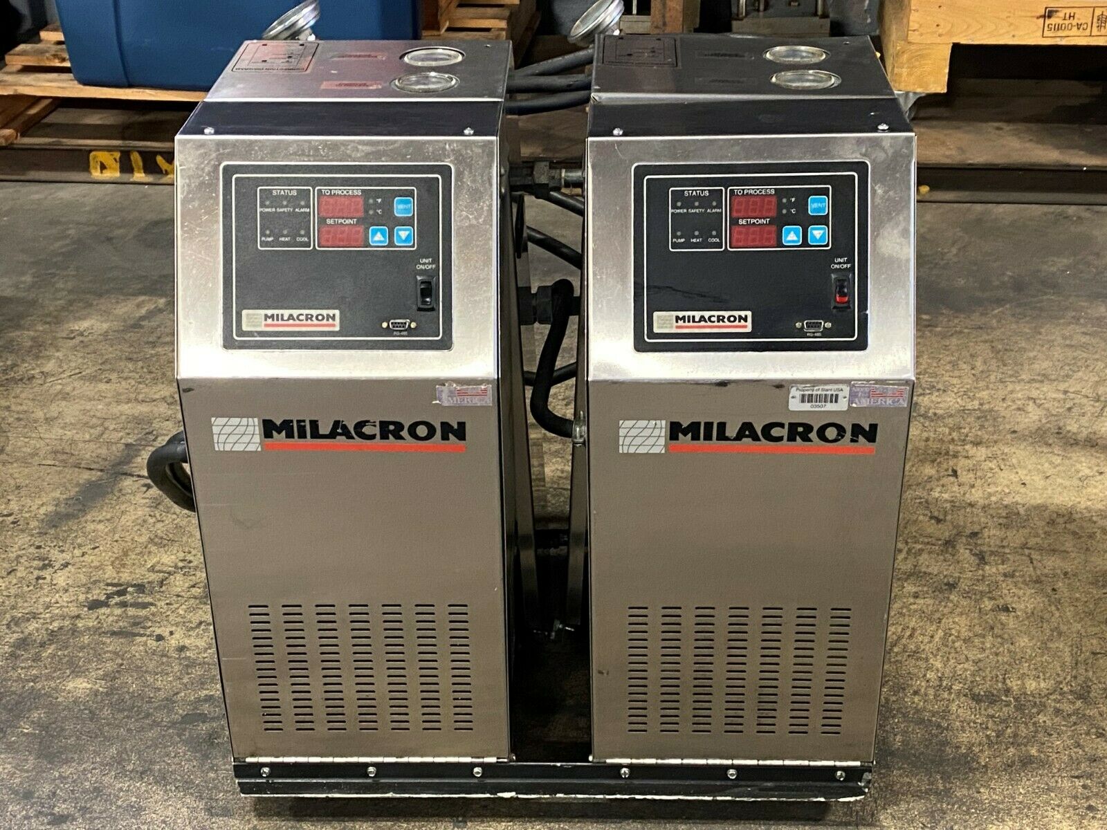 Milacron Mfclz-75 Dual Controllers .75 Hp Pump 460 Volt 10 Kw Heater