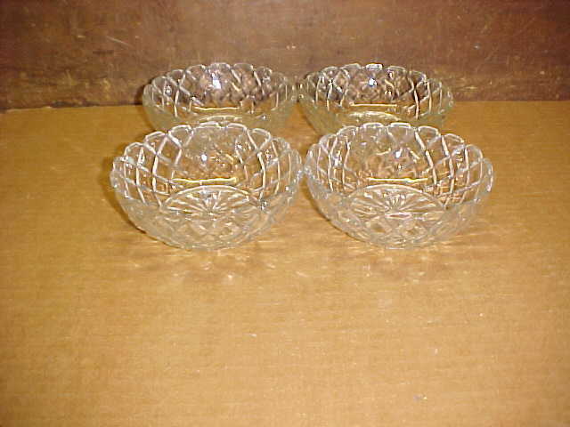 Lot Of 4 Waterford Crystal 1 3/4" Tall Berry Bowls.-nice
