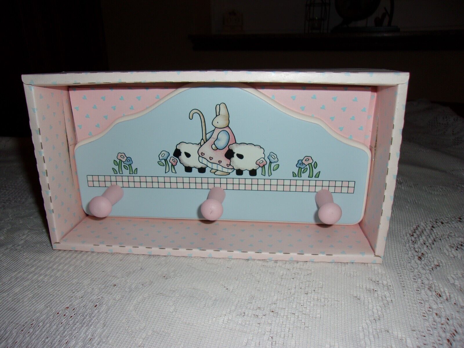 Daisy Kingdom Nursery Wall Hanger With Knobs- Vintage- Baby- Gender Neutral