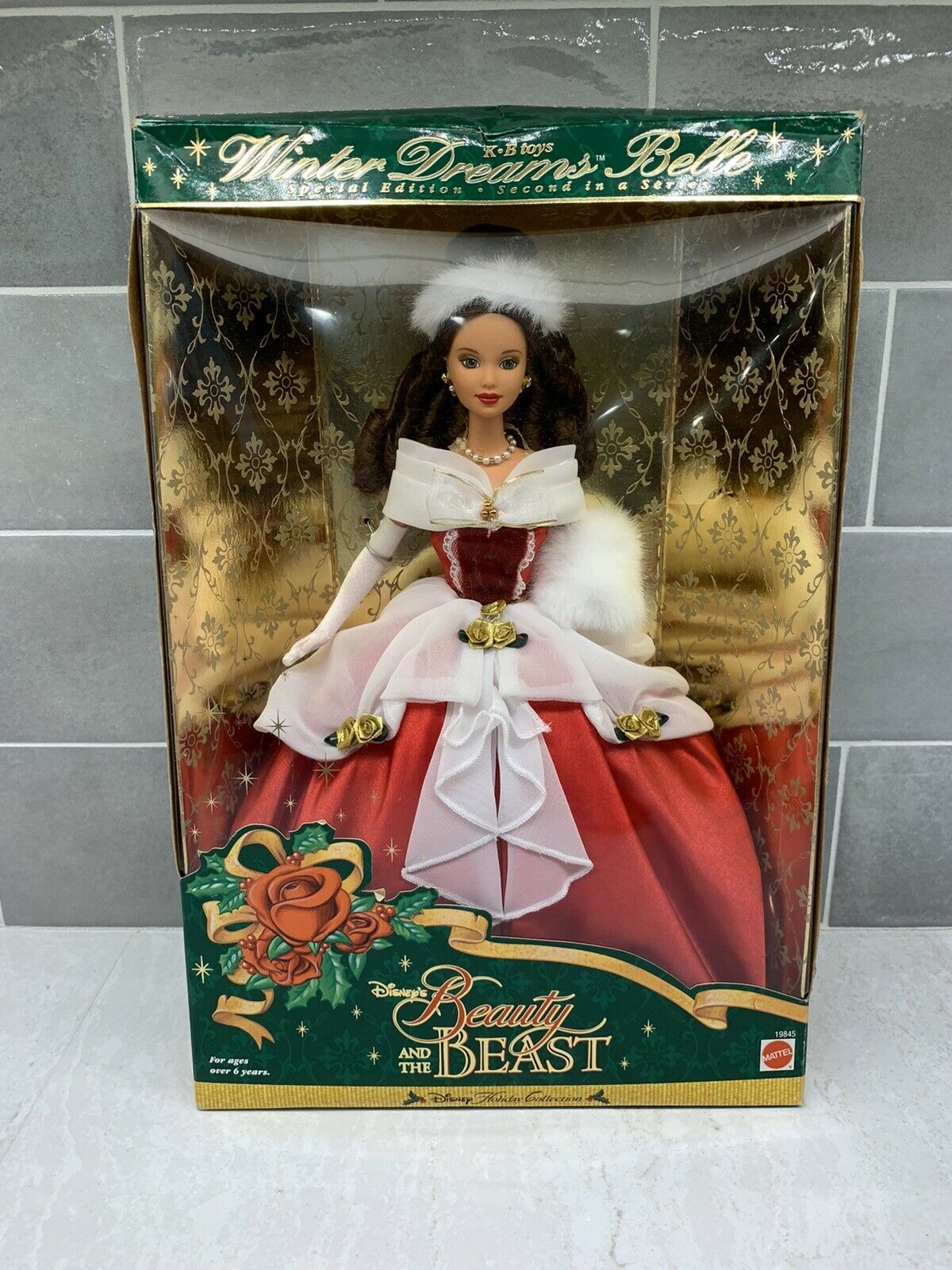 Disney's Holiday Beauty And The Beast Winter Dreams Belle Special Ed 1998 Barbie