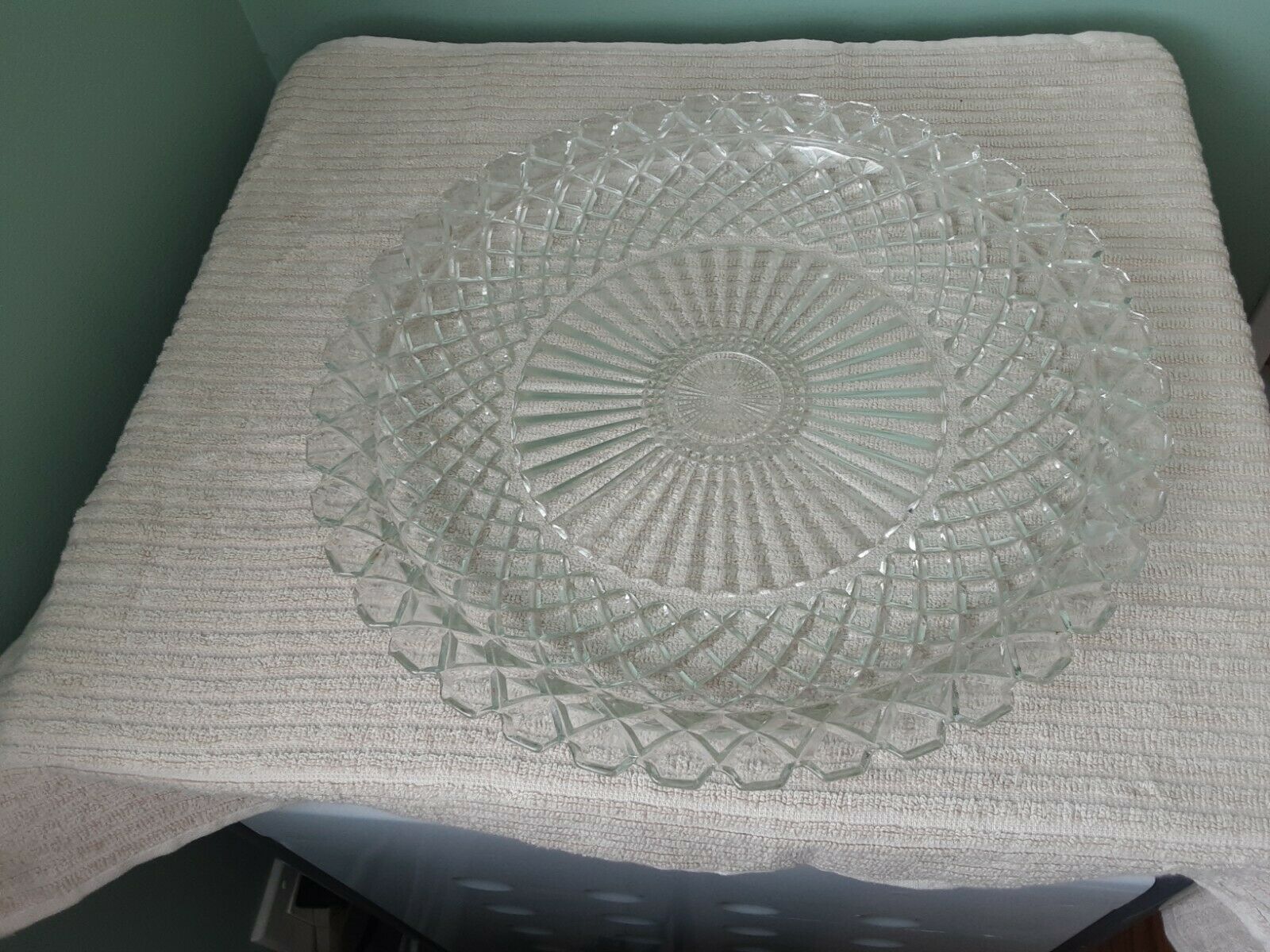 Anchor Hocking #1300 Waterford Waffle 14” Platter