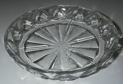 Anchor Hocking Glass Waterford Clear Waffle Coaster 4”  Depression