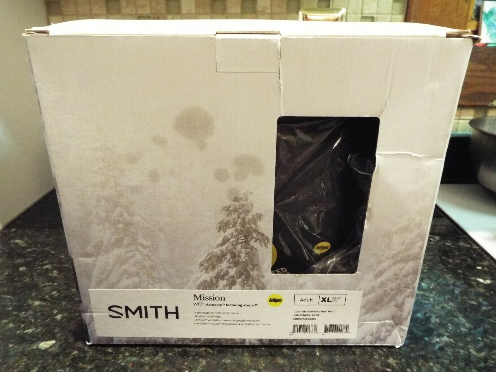 Smith Mission Mips Snow Helmet    Xl   Matte Black
