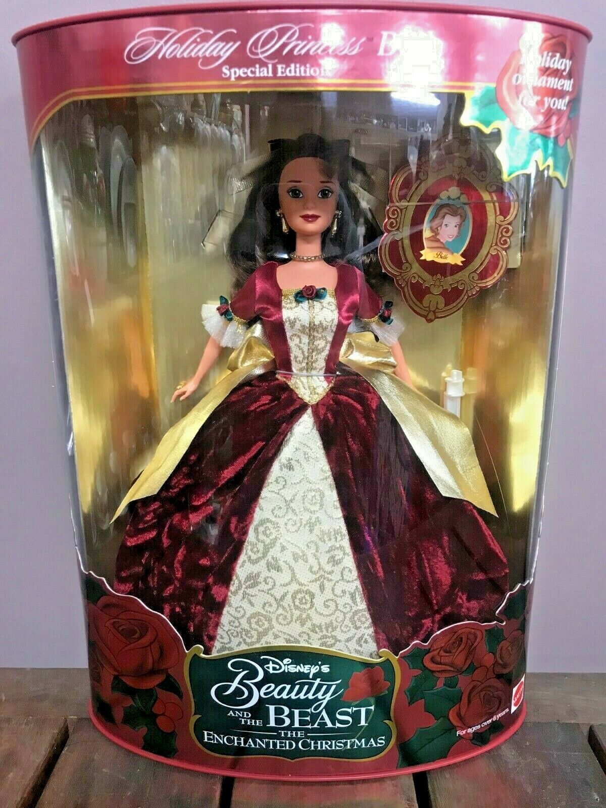 Disney Beauty & The Beast Belle Enchanted Christmas Holiday Princess Belle 1997