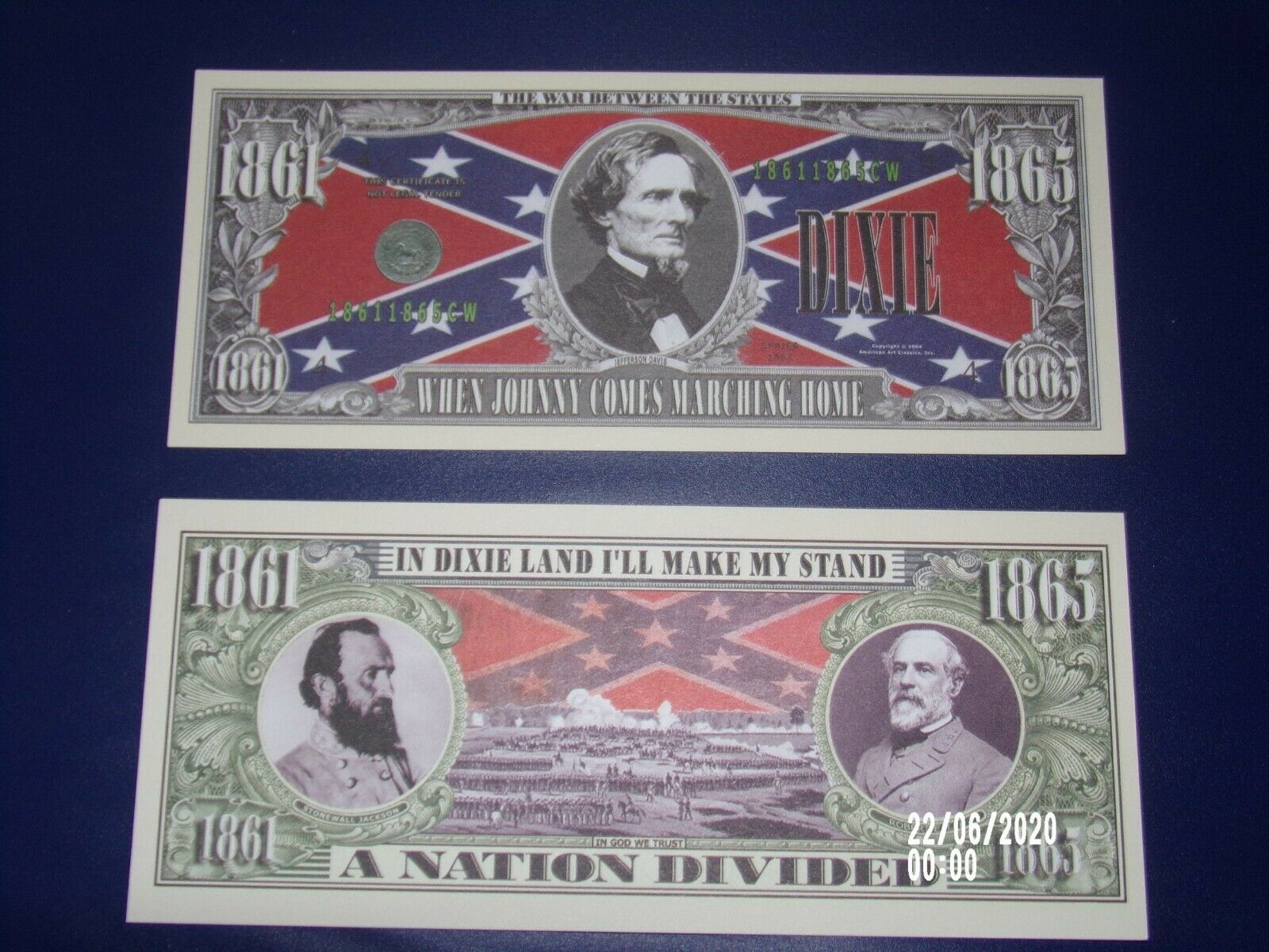 Historic Civil War Banknote'