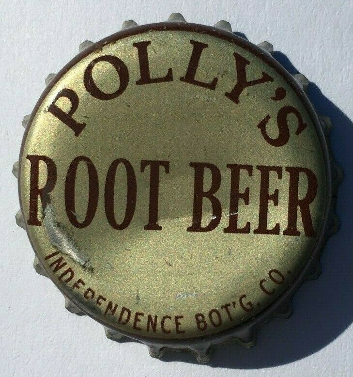 Polly's Root Beer Soda Bottle Cap; Independence, Missouri; Used Cork-lined