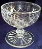 Hocking Glass Co. Waterford Or Waffle Crystal Footed Dessert Or Sherbet!